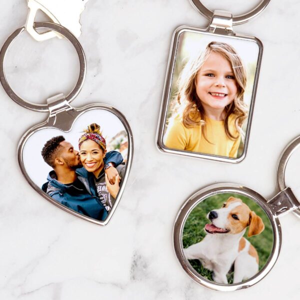personalised photo/name keychain customised photo key chain with picture for bike, car, home, office