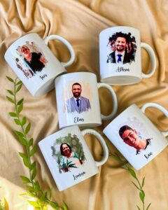 photo printed customized white mug size